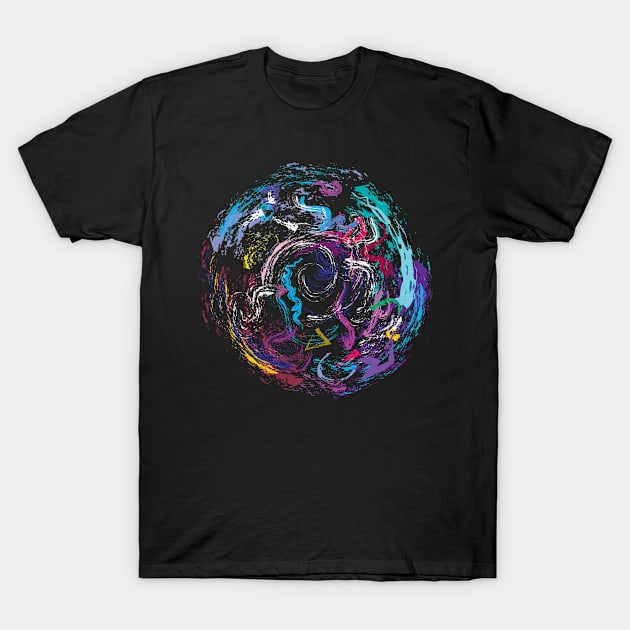 Creative Colorful Motion Swirl T-Shirt by jazzworldquest